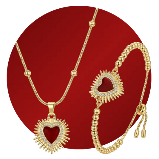 Collar Sagrado Corazón de Jesús + Novena digital + Caja Tipo Joyero