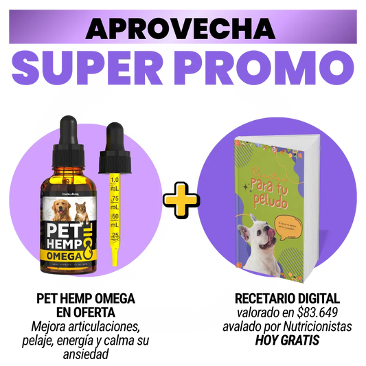 PET HEMP OMEGA™  Recupera su movilidad en solo días con apoyo natural.